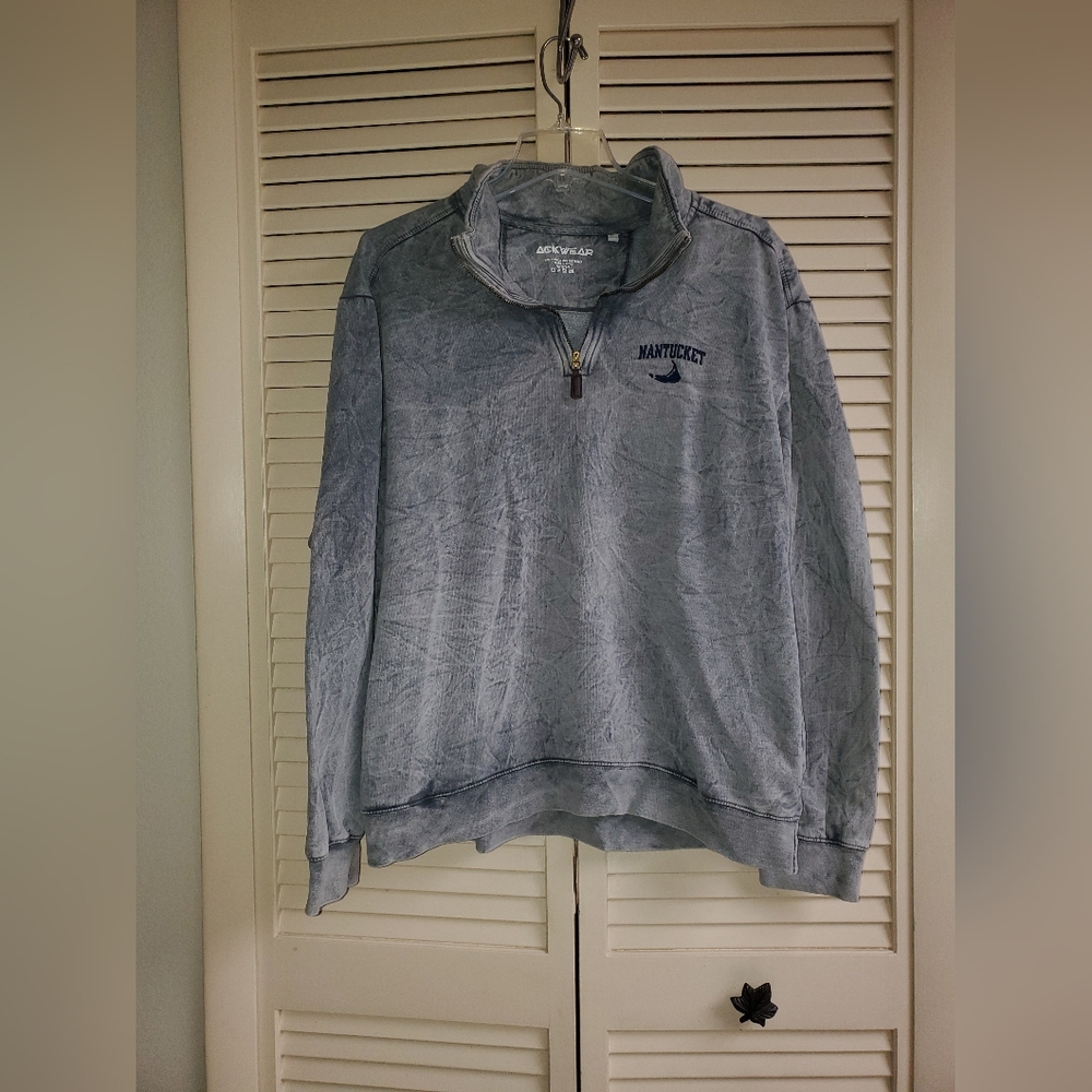 Nantucket Gray Quarter-Zip Pullover Size Large